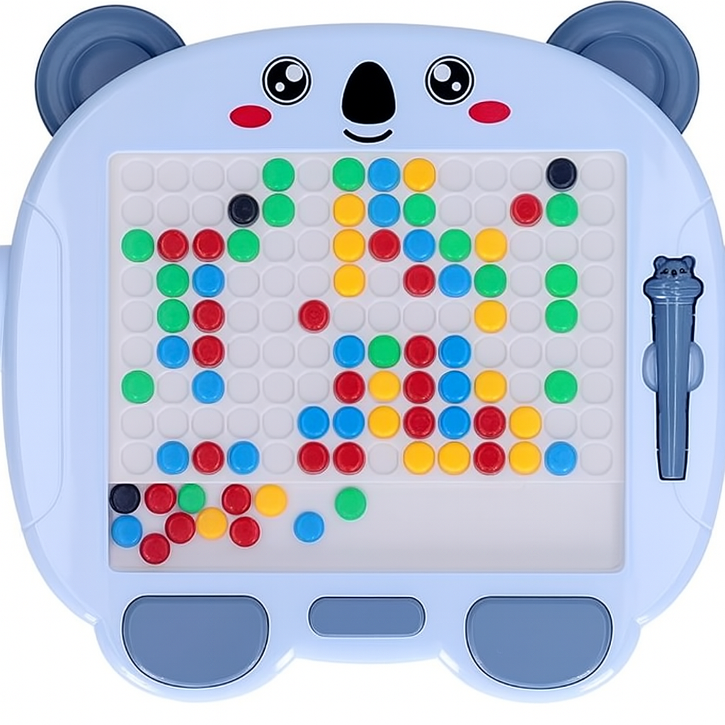 Magnetic Drawing Board for Kids, 20 Different Image Sheet with Magnetic Pen and Beads for Kids, Montessori Magnetic Dots Board for Birthday Gifts Toys for Girls Boys