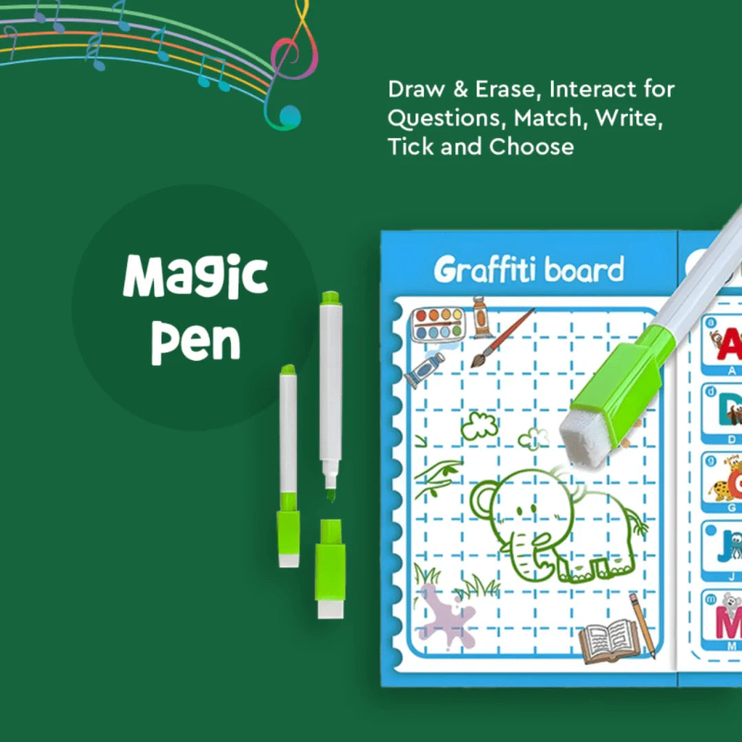 Kids Intelligence E-Book -Storio Intelligence Book Sound Book for Children, English Letters & Words Learning Book, Fun Educational Toys. Activities with Numbers, Shapes Learning Book for Toddlers