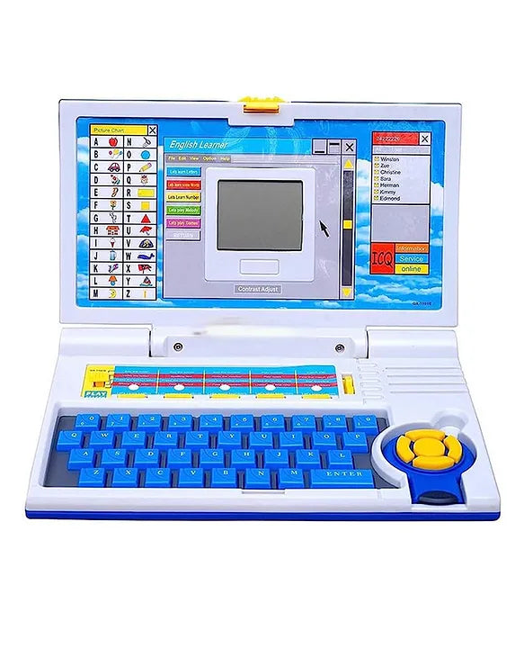 Educational Laptop for Kids w/ Mouse Games 20 Fun Computer Activity Learning Toy for 2 3 4 5 Years Boys Girls Learn Letters Words Mathematics Music Logic Memory Tool, Blue