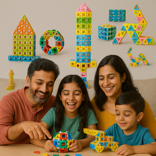 Building Blocks Toy Set – 160 PCS Educational STEM Construction Kit for Kids, 3D Learning Puzzle, Brain Development Toy for Boys & Girls (Age 3+).