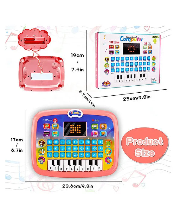 Kids Educational Tablet -Computer with Music and Fun Activities, Engaging Learning Toy for Toddlers| Ideal Educational Laptop with Games, Colorful