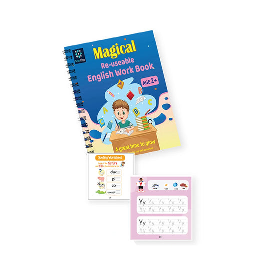 Reusable English Workbook – Interactive Learning for Toddlers