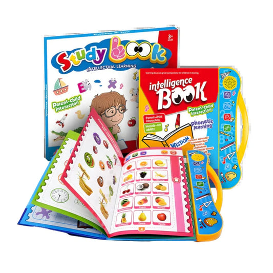 Kids Intelligence E-Book -Storio Intelligence Book Sound Book for Children, English Letters & Words Learning Book, Fun Educational Toys. Activities with Numbers, Shapes Learning Book for Toddlers