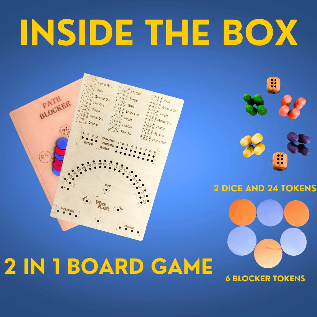2 in 1 Point Hunter and Ultimate Baseball Board Game for Family Fun and Strategy