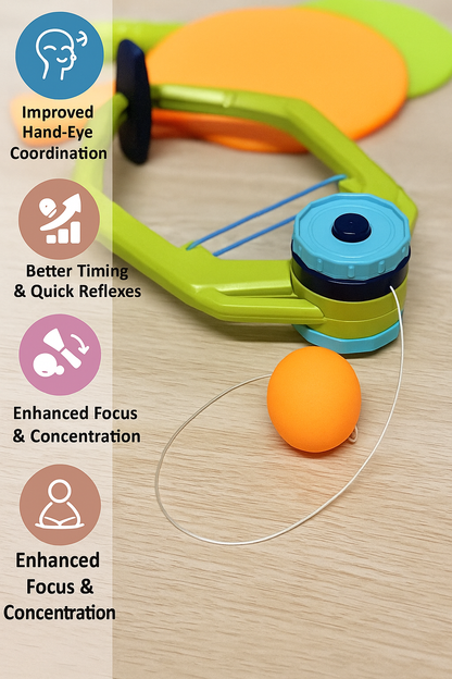 New Hanging Table Tennis Ball with Racket & 6 Ball Playing For Kids-Family Fun Gear