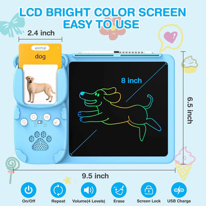 Learn & Draw Combo – Talking Flash Cards with Writing Tablet | 224 Flash Cards | Ages 2–8