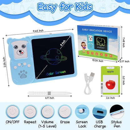 Learn & Draw Combo – Talking Flash Cards with Writing Tablet | 224 Flash Cards | Ages 2–8