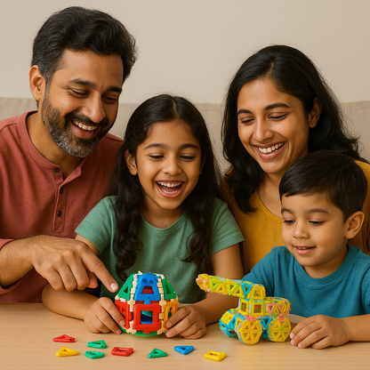 Building Blocks Toy Set – 160 PCS Educational STEM Construction Kit for Kids, 3D Learning Puzzle, Brain Development Toy for Boys & Girls (Age 3+).