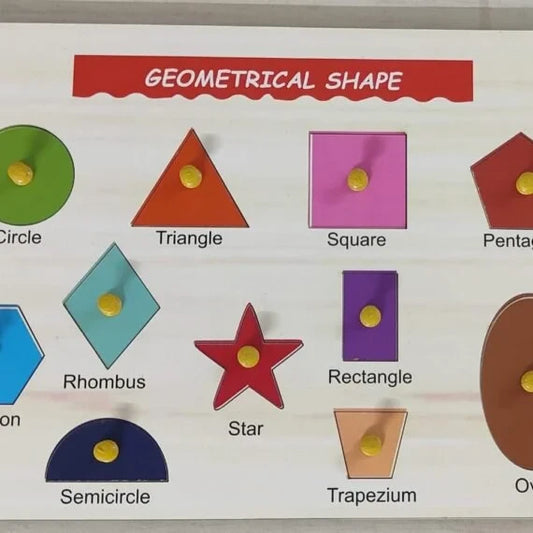 Geometrical Shapes wooden tray – Educational Toy For kids