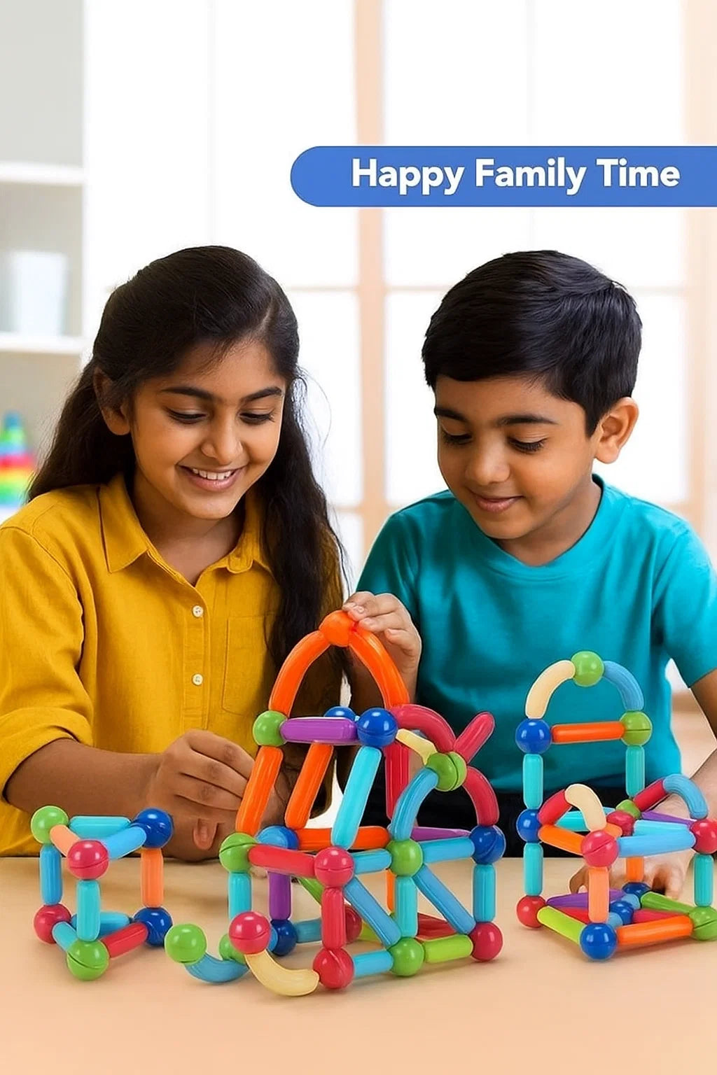 Magnetic Sticks Building Blocks For Kids Toys For Girls Magnetic Toys For Boys Age 3+ Year 4-14 Old Educational Stem Learning Magnet Stick With Balls Game Set (25 Pcs),Multicolor